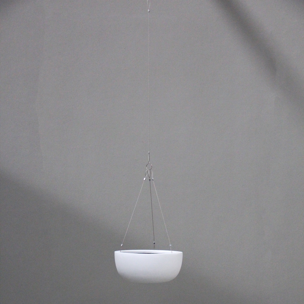 White Hanging Bowl D30cm x H13cm