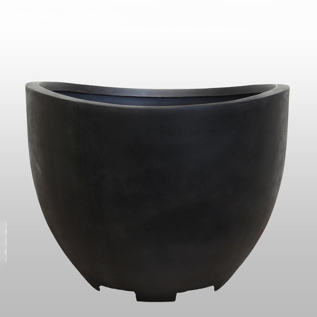 Black Wave Top Egg Pot with Fork Lift Slot D115cm x H90cm