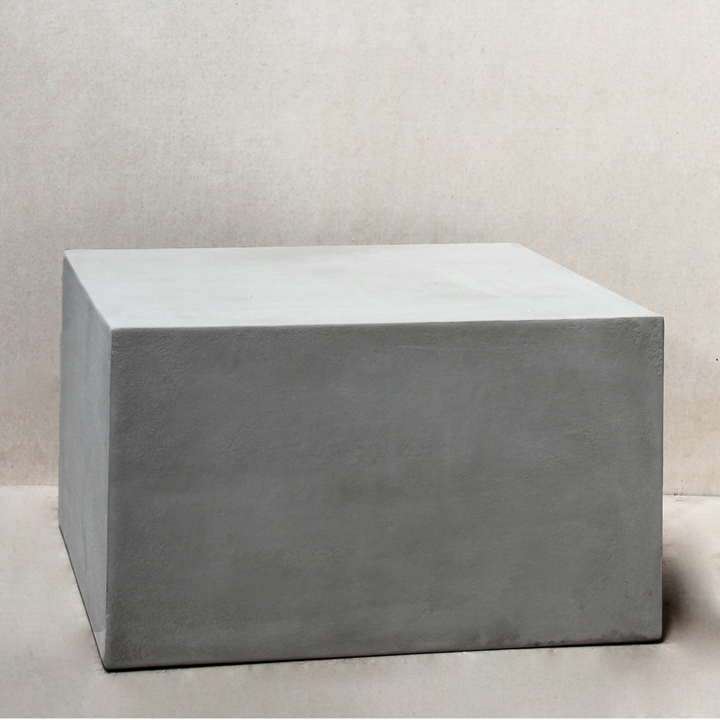 Natural cement Square Plinth W70cm x H40cm