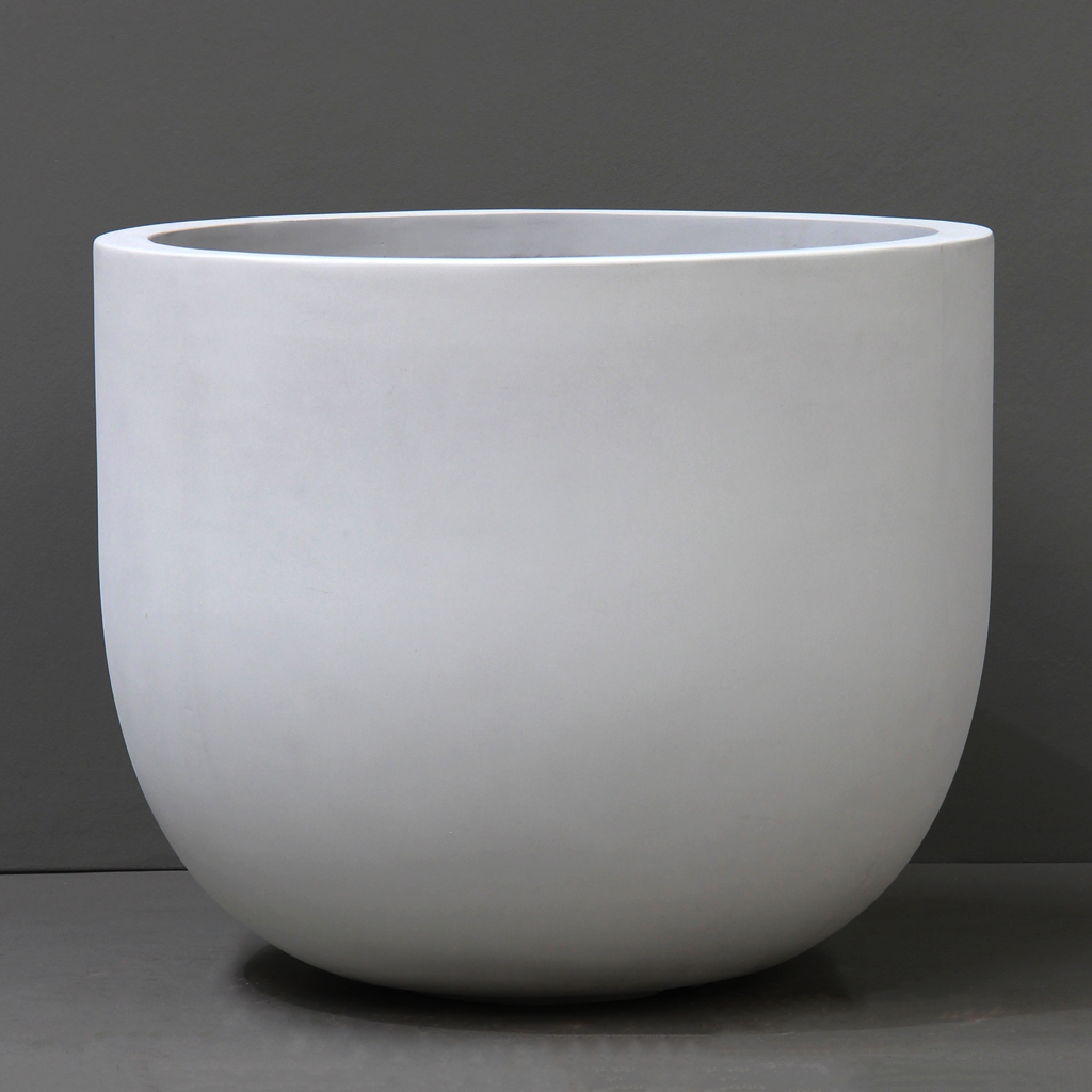 White Contemporary U Planter