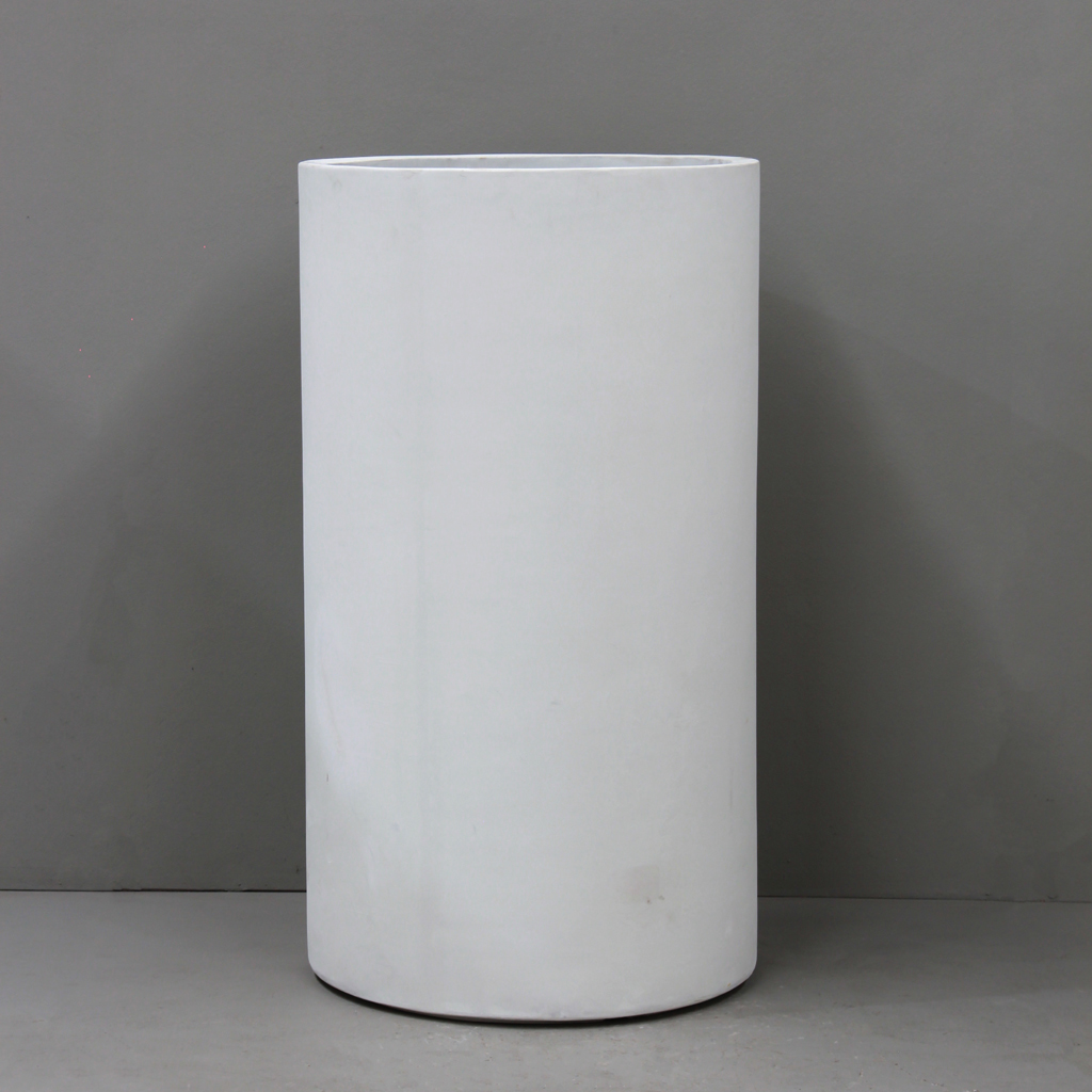 White Slim Cylinder Pot