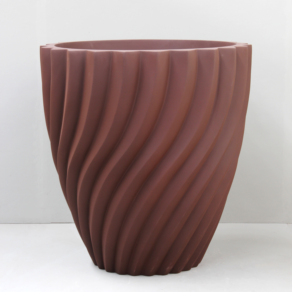 Burnt Umber Swerve Planter