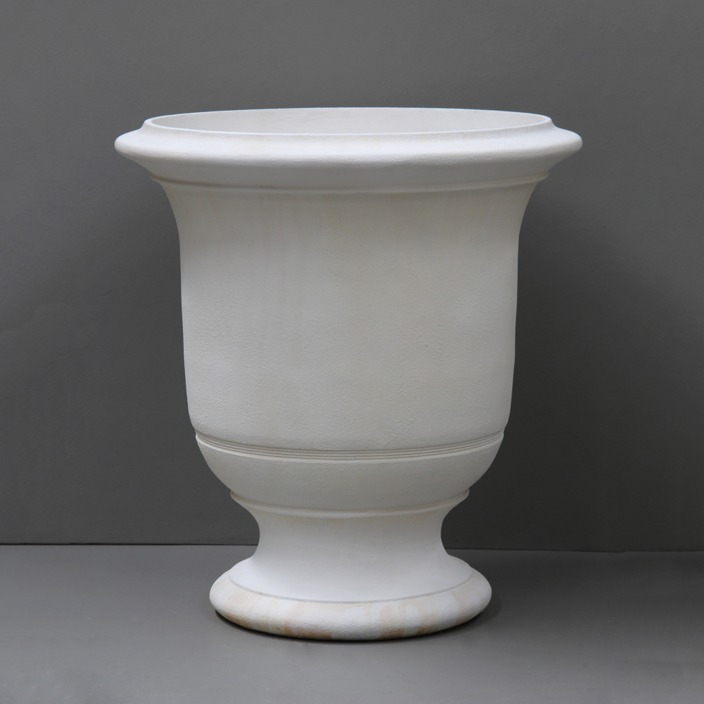 Aged Limestone Plain Anduze Style Urn