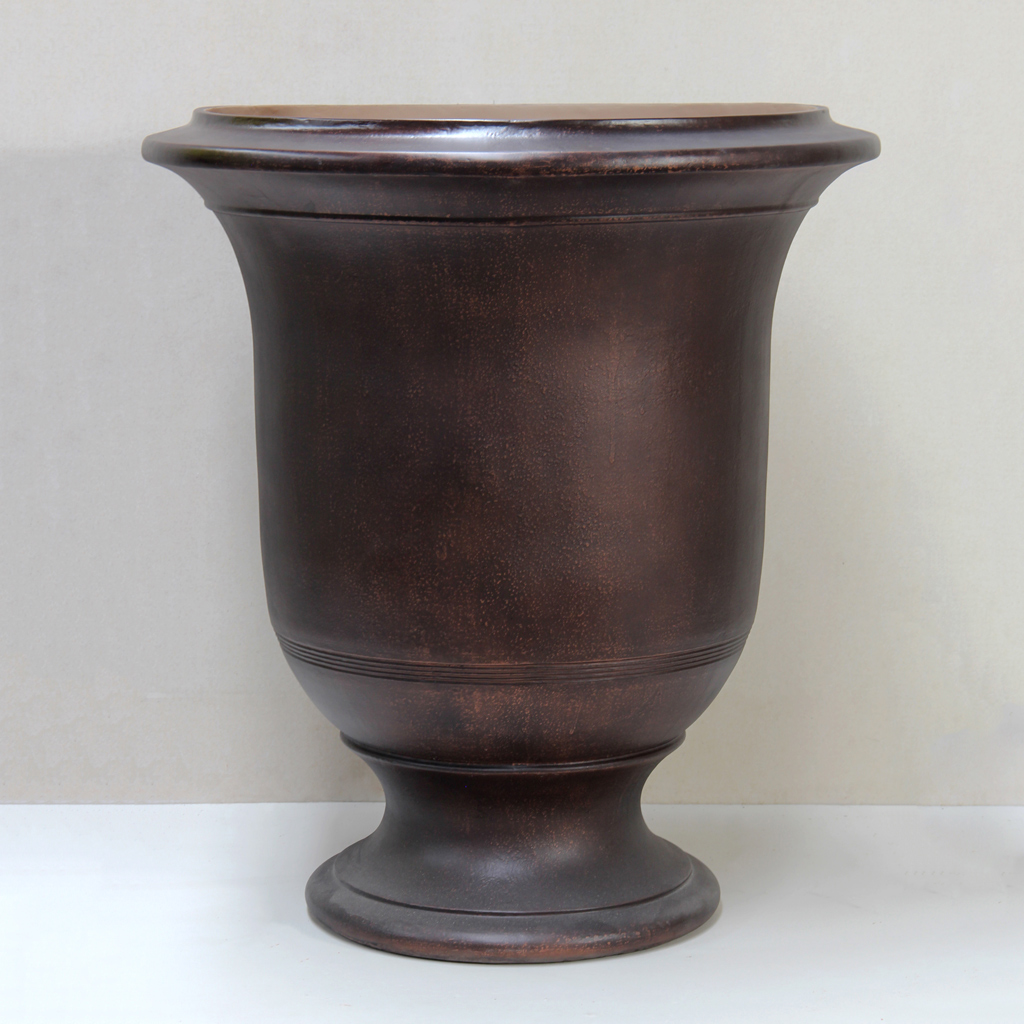 Dark Copper Plain Anduze Style Urn