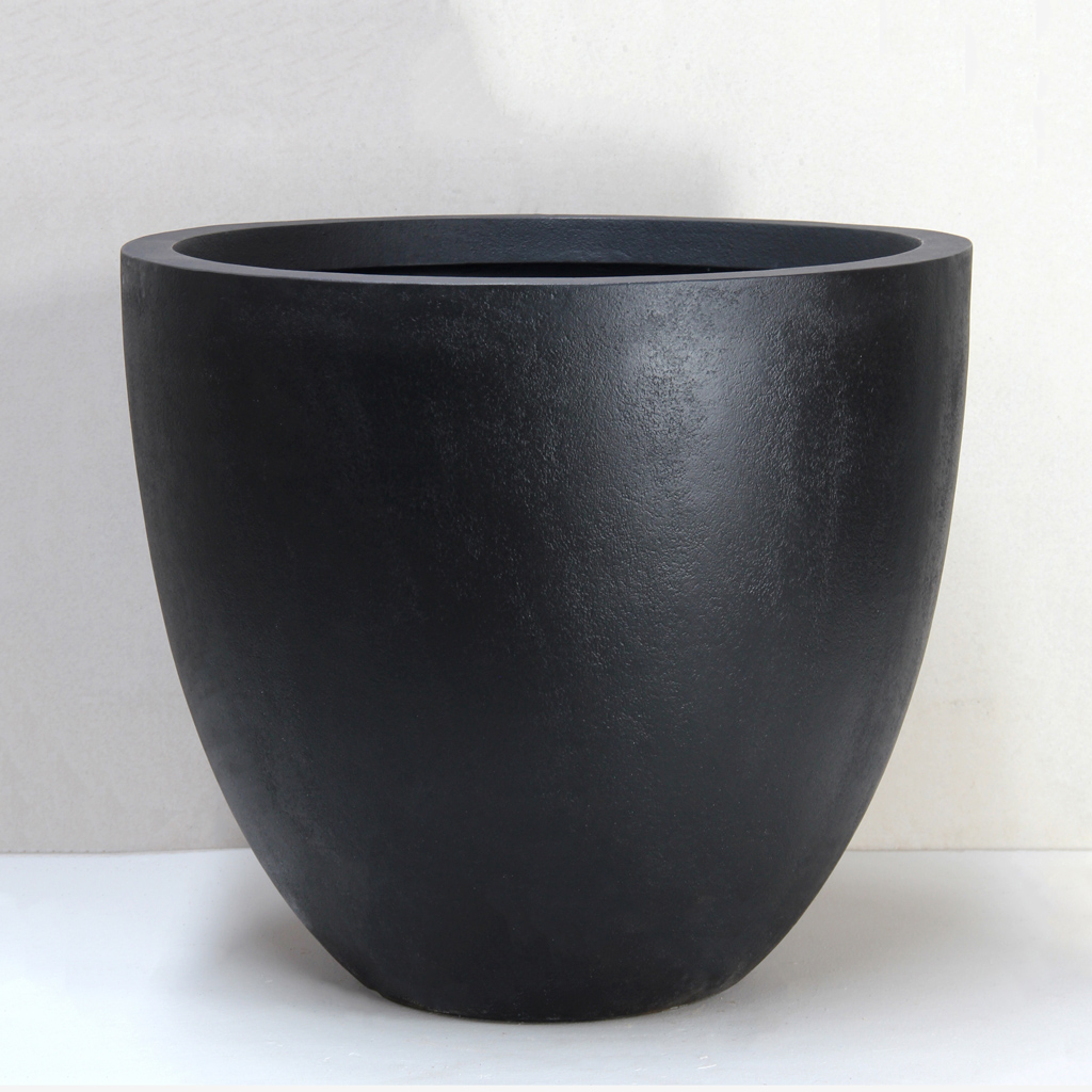 Black Wide Lip Egg Pot