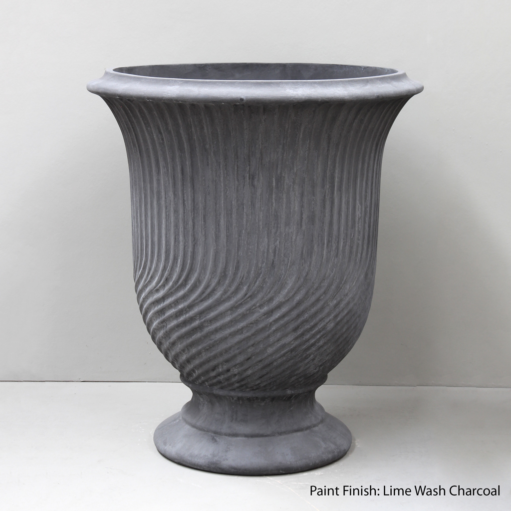 Limewash Charcoal Alès Urn