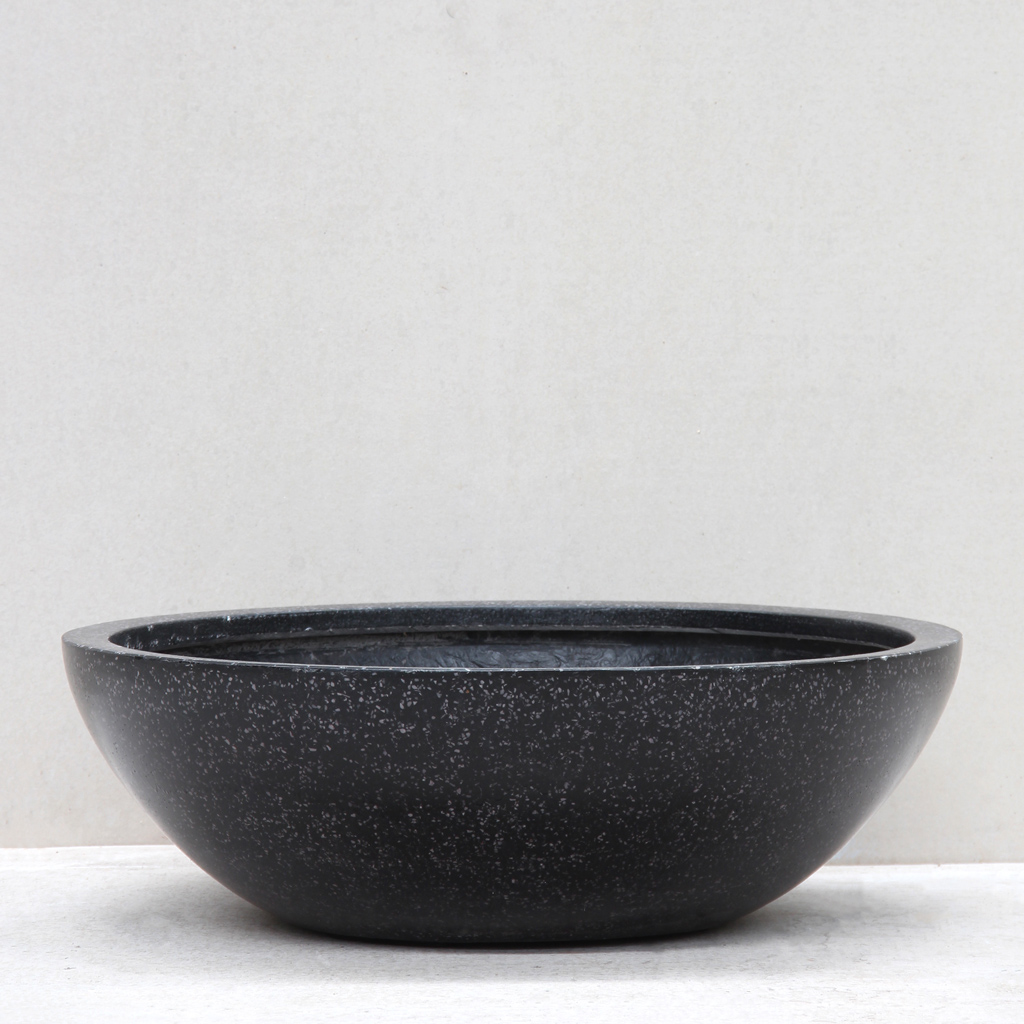 Terrazzo White Low Bowl