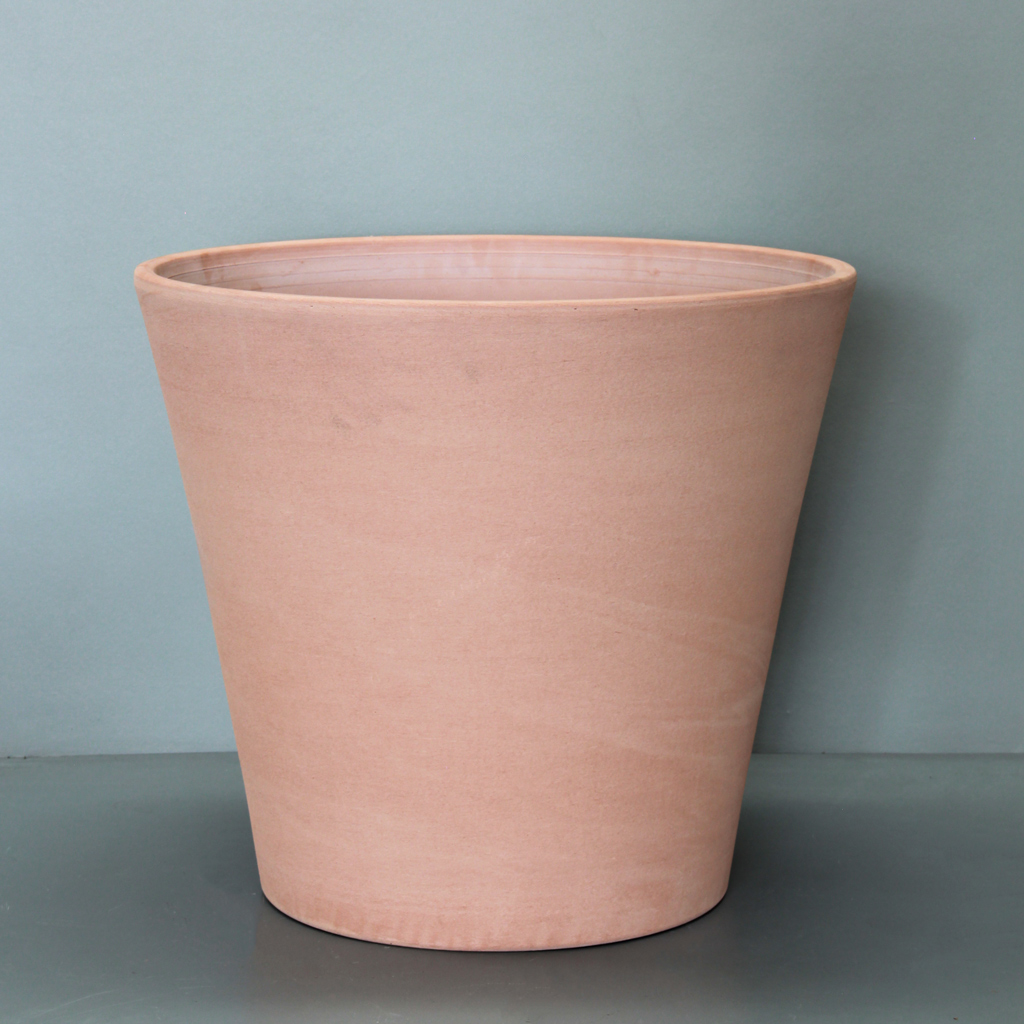 White Garden Scratched Cone Pot