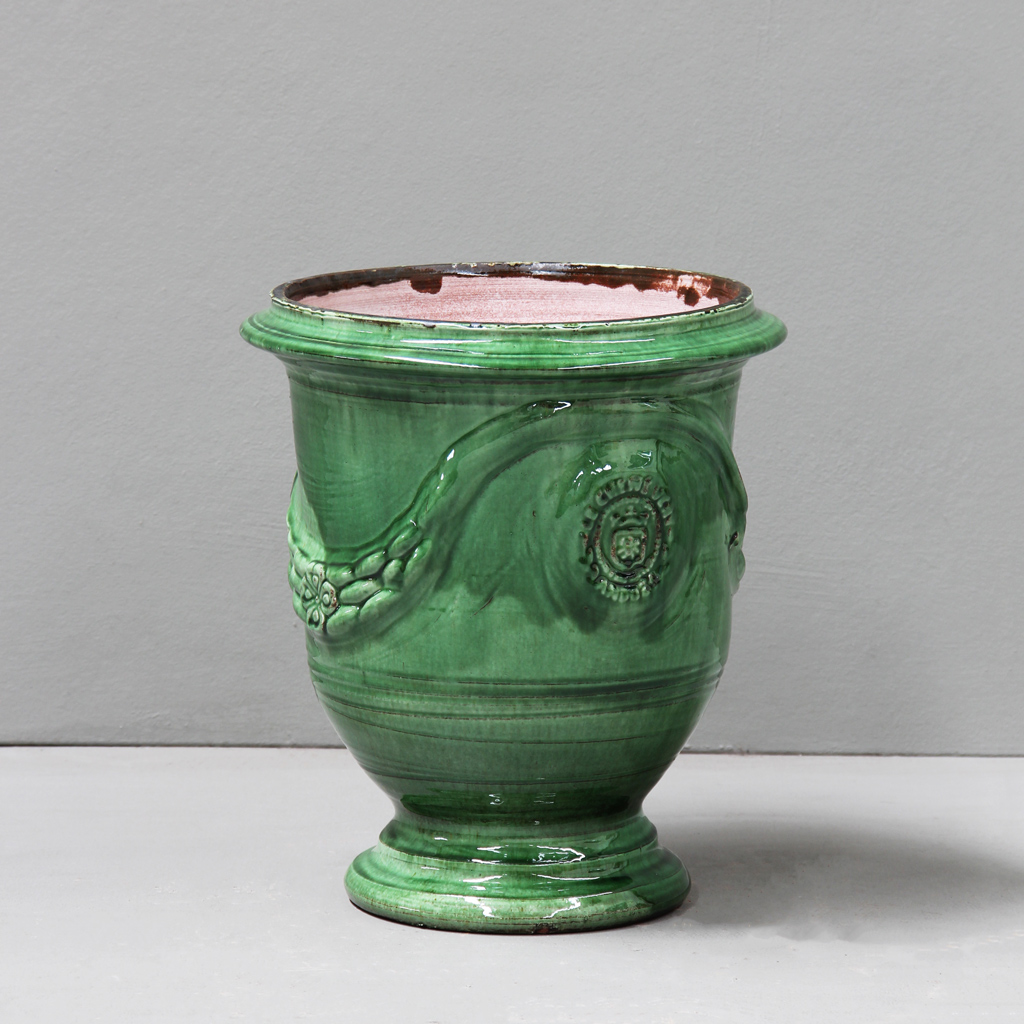 Green Anduze Noisy Urn D28cm x H32cm