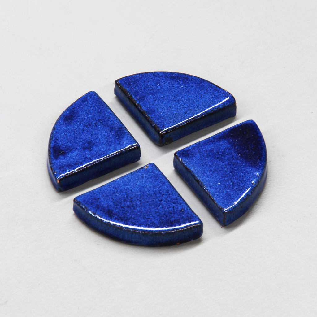 Falling Blue Quarter round pie feet -70mm x 10mm - Pack of 4