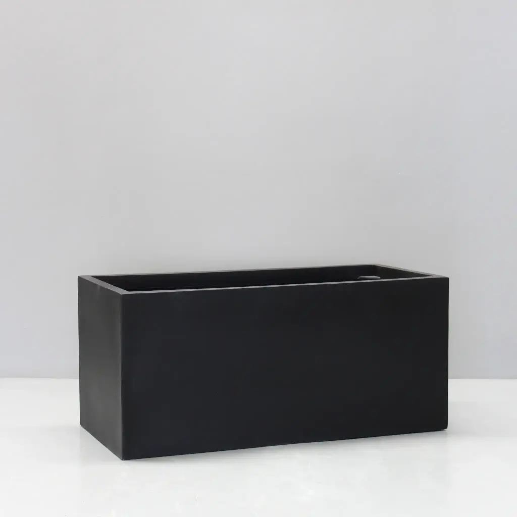 Black Rectangulum Planter