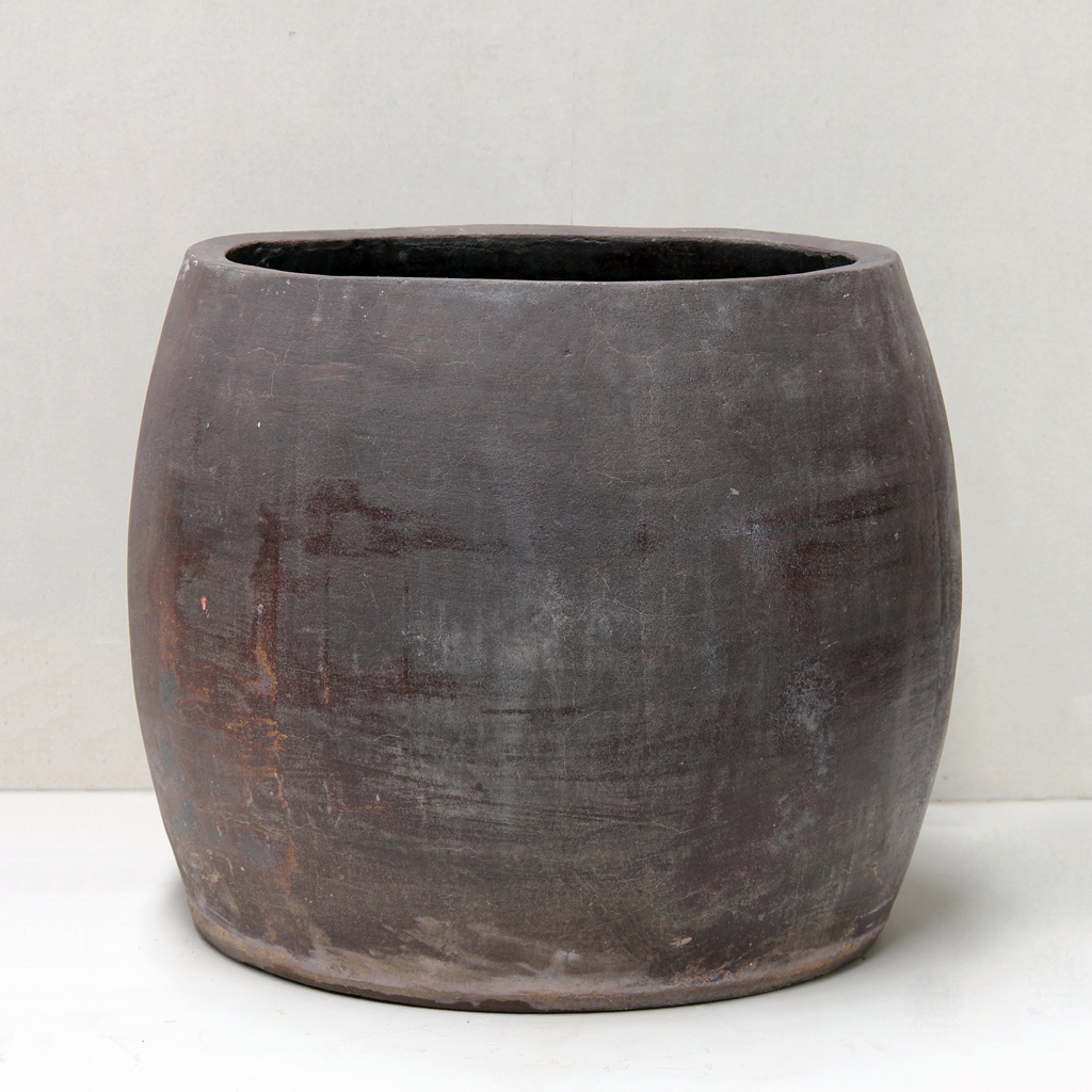 Copper Barrel Pot D75cm x H65cm