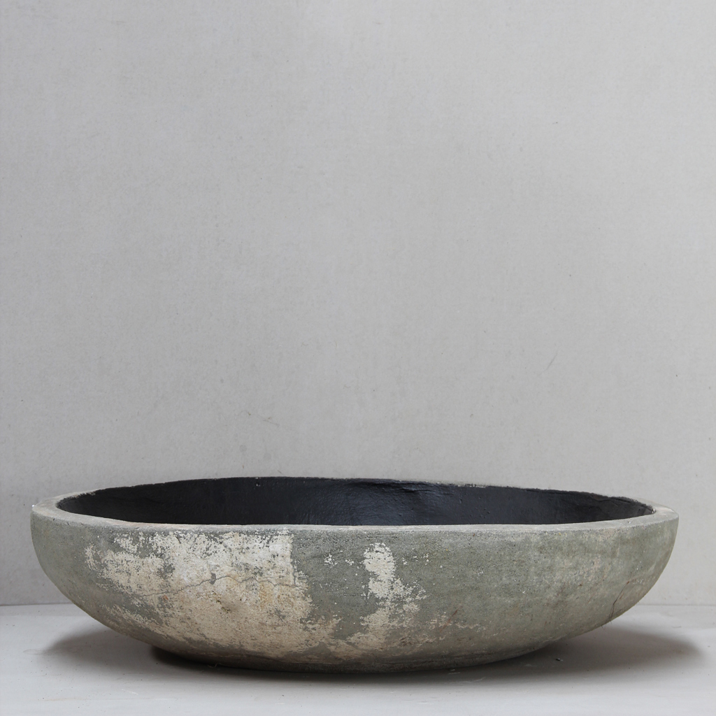 Green White Low Bowl D86cm x H20cm