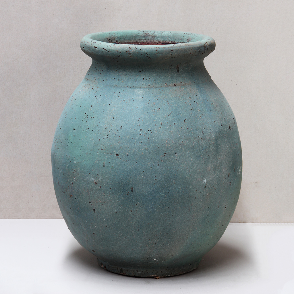 Worn Green Olive Jar D63cm x H73cm