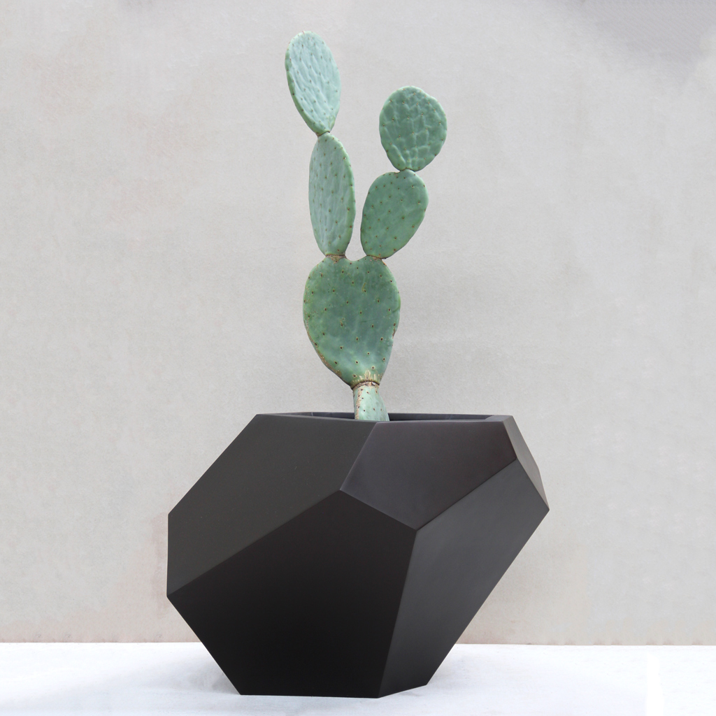 Venetian Bronze Prism Planter L88.9cm x H61cm