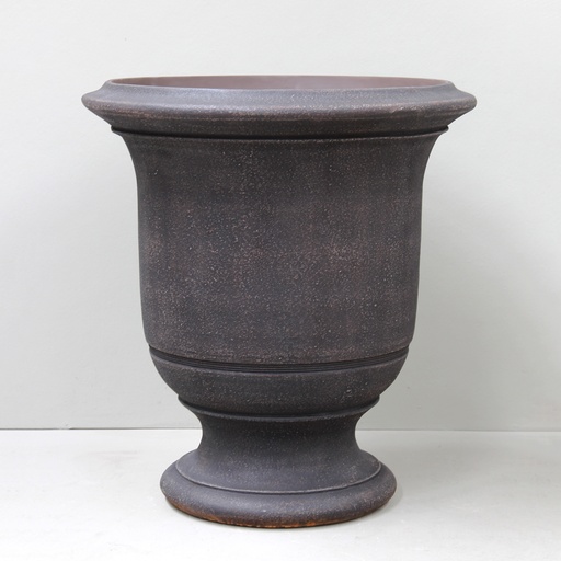 Antique Black Plain Anduze Style Urn