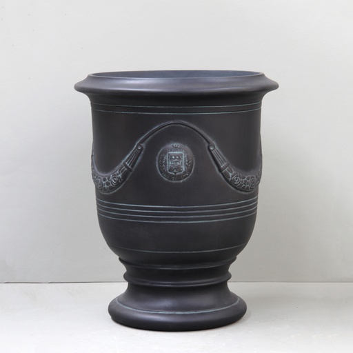 Real Bronze Finish Anduze Urn With Garland