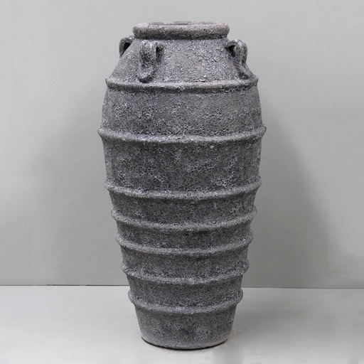 [TDR36RG] Relic Grey Lindos Jar with Lugs D60cm x H112cm