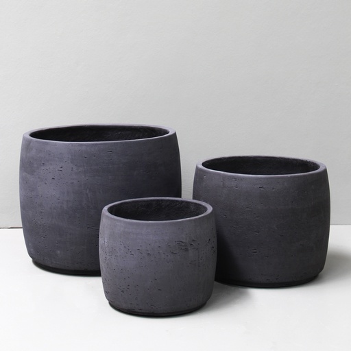 Black Barrel Pot