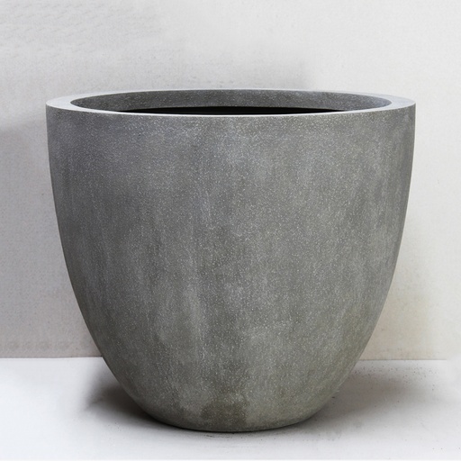 Natural Cement Wide Lip Egg Pot