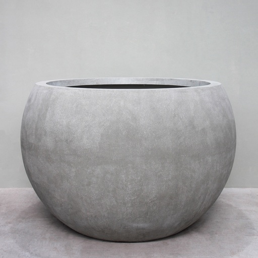 [GRR09F-NC] Natural Cement XXL Ball Pot with Fork Lift Slots D175cm x H108cm