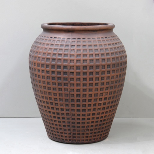 [URR09CI] Cast Iron Dimple Jar - D75cm x H86cm