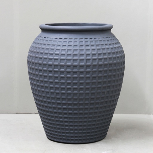 [URR09CH] Pigmented Charcoal Dimple Jar - D75cm x H86cm