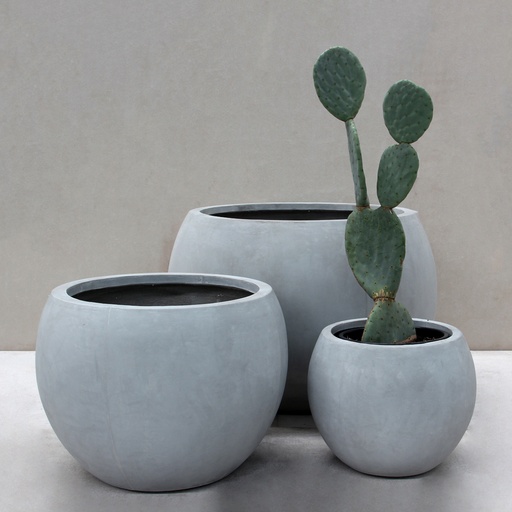 Grey Orb Planter