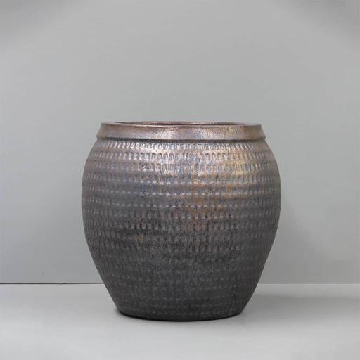 Heavy Metal Dimple Collar Pot                      