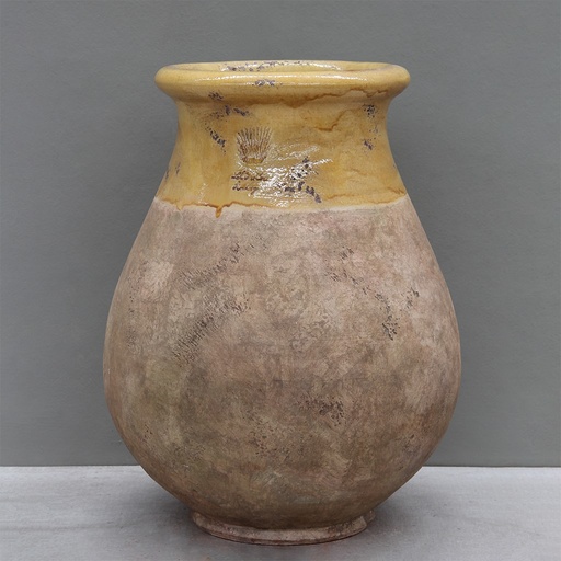 [JB80AH] Aged Honey on Antiqued Base Biot Jar D65cm x H80cm