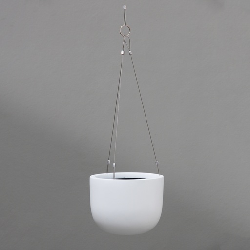 [BHP1-WT] White Hanging Pot D20cm x H15cm