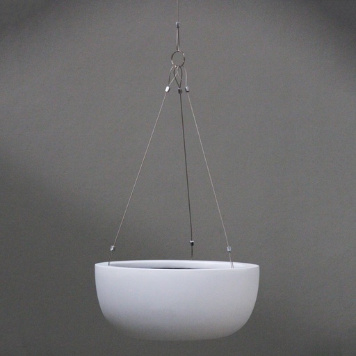 [BHP2-WT] White Hanging Bowl D30cm x H13cm