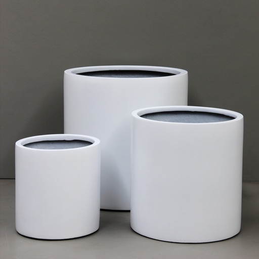 White Drum Pot