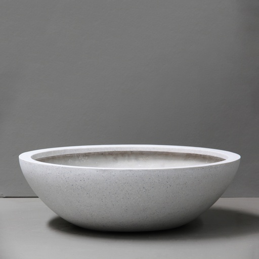 Terrazzo White Low Bowl