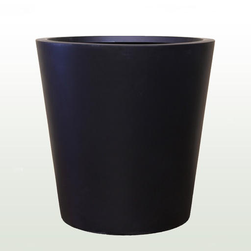 Black Wellington Round Tapered Pot